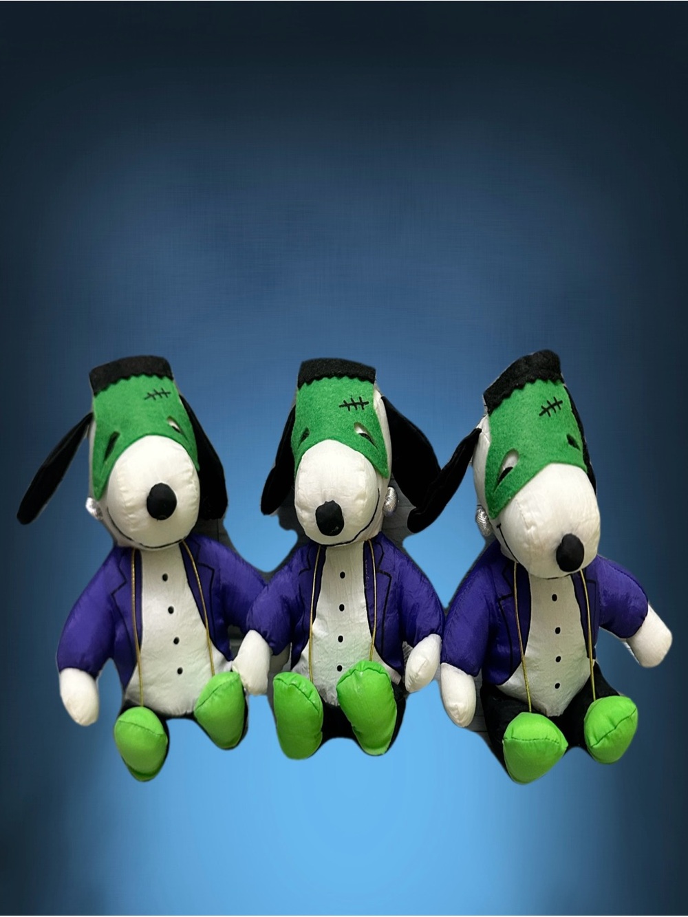 Peanuts Plush Snoopy Dog Toy in Green and Purple - Halloween Outfit